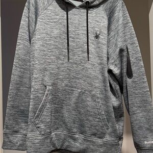 Spyder Heather Gray Hoodie with Black Accents
